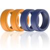LevyPan Silicone Protector Compatible With Oura Gen 3 and All Smart Rings, Elastic Cover for Men and Women (Blue*2+Yellow*2, M(9/10/11)) view 1