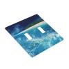 2-Gang Toggle Switch Wall Plates Tropical Ocean Beach Theme Printing Double Toggle Electrical Faceplate Double Gang Toggle Light Switch Covers Impact Resistant Polycarbonate Standard Size 4.5 X 4.5 view 3