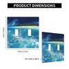 2-Gang Toggle Switch Wall Plates Tropical Ocean Beach Theme Printing Double Toggle Electrical Faceplate Double Gang Toggle Light Switch Covers Impact Resistant Polycarbonate Standard Size 4.5 X 4.5 view 4