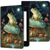 Case for 6.8" Kindle Paperwhite (11th Generation-2021/2023/2024), Slim PU Leather Adjustable Stand Smart Kindle Cover, with Auto Wake/Sleep for Kindle Paperwhite Signature Edition, Frog Mushroom view 1