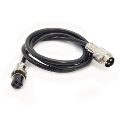 BOUUNCIY 9.84 ft GX16 4 Pin Male to Female Head Aviation Cordset, GX16 4Pins Female to Male Connector Electrical Cable Panel Mount Circular Metal Aviation Adapter Cordset for Ships 20AWG (3meter)