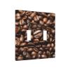 2-Gang Toggle Switch Wall Plates Funny Roasted Coffee Beans Printing Double Toggle Electrical Faceplate Double Gang Toggle Light Switch Covers Impact Resistant Polycarbonate Standard Size 4.5 X 4.5 view 2