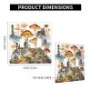 2-Gang Toggle Switch Wall Plates Japanese Painting Mushroom Printing Double Toggle Electrical Faceplate Double Gang Toggle Light Switch Covers Impact Resistant Polycarbonate Standard Size 4.5 X 4.5 view 4
