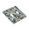 2-Gang Toggle Switch Wall Plates Elegant Blue Gold Florentine Printing Double Toggle Electrical Faceplate Double Gang Toggle Light Switch Covers Impact Resistant Polycarbonate Standard Size 4.5 X 4.5 view 3
