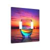 2-Gang Toggle Switch Wall Plates Colorful Glass Drink Sunset Printing Double Toggle Electrical Faceplate Double Gang Toggle Light Switch Covers Impact Resistant Polycarbonate Standard Size 4.5 X 4.5 view 2