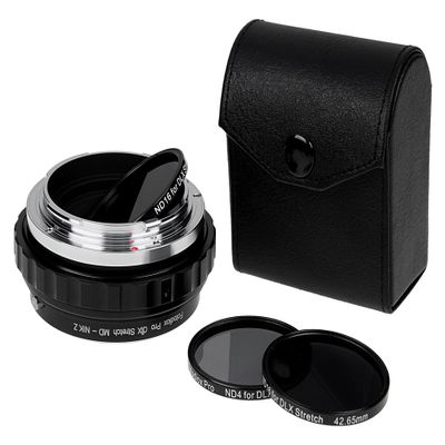 Fotodiox DLX Stretch Adapter Compatible with Minolta MD Lens to Nikon Z-Mount Cameras  Macro and ND Filter Capabilities