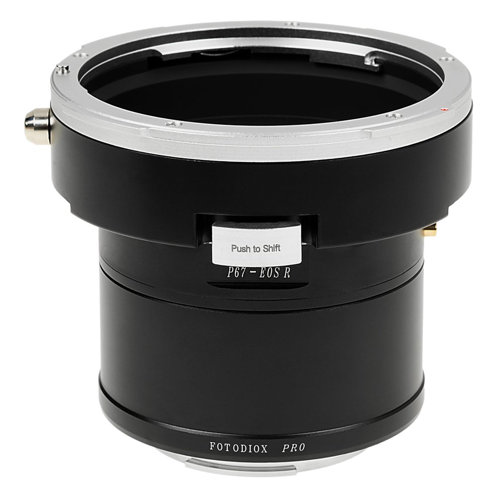 Fotodiox Pro Lens Mount Shift Adapter - Compatible with Pentax 6x7 (P67, PK67) Mount SLR Lens to Canon RF Mount Mirrorless Cameras