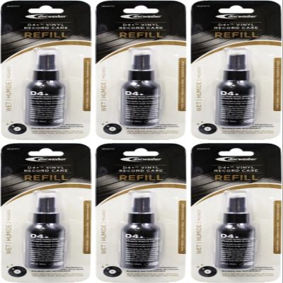 (Set of 6) Discwasher RD2047Z D4+ Vinyl Record Care Refill for use with RD1007Z Vinyl Record Care System; 1.69 fl. oz (50mL) Capacity; Remove Dust, Dirt and Fingerprints from Vinyl Records