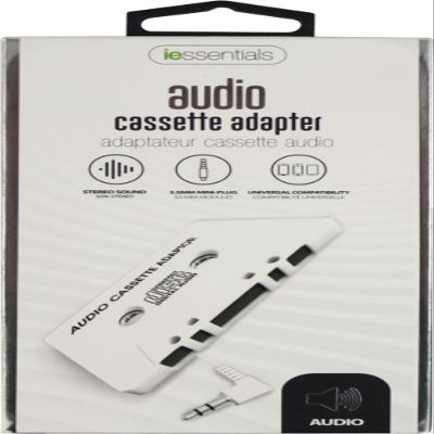 Square Deal Recordings & Supplies (48) White Audio Cassette Adapter - Cassette to 3.5mm Audio Jack - #IENCAD1
