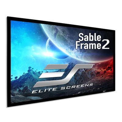Elite Screens Sable Frame 2 Series, 165-inch Diagonal 16:9, Active 3D 4K Ultra HD Ready Fixed Frame Home Theater Movie Office Presentations Indoor Front Projection Projector Screen, ER165WH2, Black
