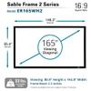 Elite Screens Sable Frame 2 Series, 165-inch Diagonal 16:9, Active 3D 4K Ultra HD Ready Fixed Frame Home Theater Movie Office Presentations Indoor Front Projection Projector Screen, ER165WH2, Black view 2