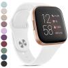 Meliya Silicone Bands Compatible with Fitbit Versa 2 Bands Women Men, Classic Adjustable Sport Replacement Wristbands for Fitbit Versa 2/1 / Lite/SE (White) view 1