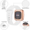 Meliya Silicone Bands Compatible with Fitbit Versa 2 Bands Women Men, Classic Adjustable Sport Replacement Wristbands for Fitbit Versa 2/1 / Lite/SE (White) view 2