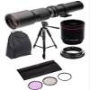 High-Power 500mm/1000mm f/8 Manual Telephoto Lens + 60" Tripod + Filter Kit + Backpack for Nikon D3X D3300 D3100 D3200 D7500 D7200 D7000 D7100 D750 D90 D850 Camera Lenses view 1