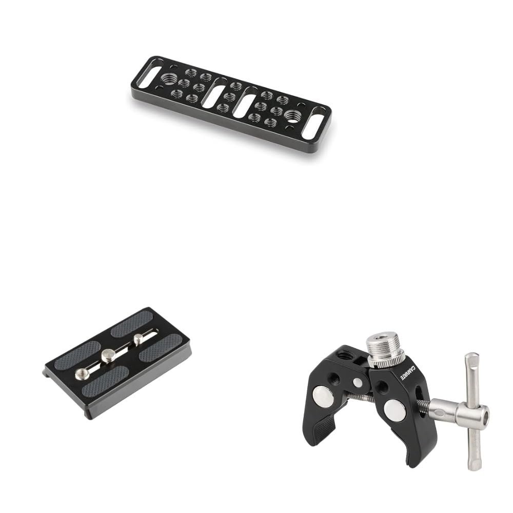 CAMVATE Multi-Function Mounting Plate + Crab clamp + Camera Quick Release Base Plate