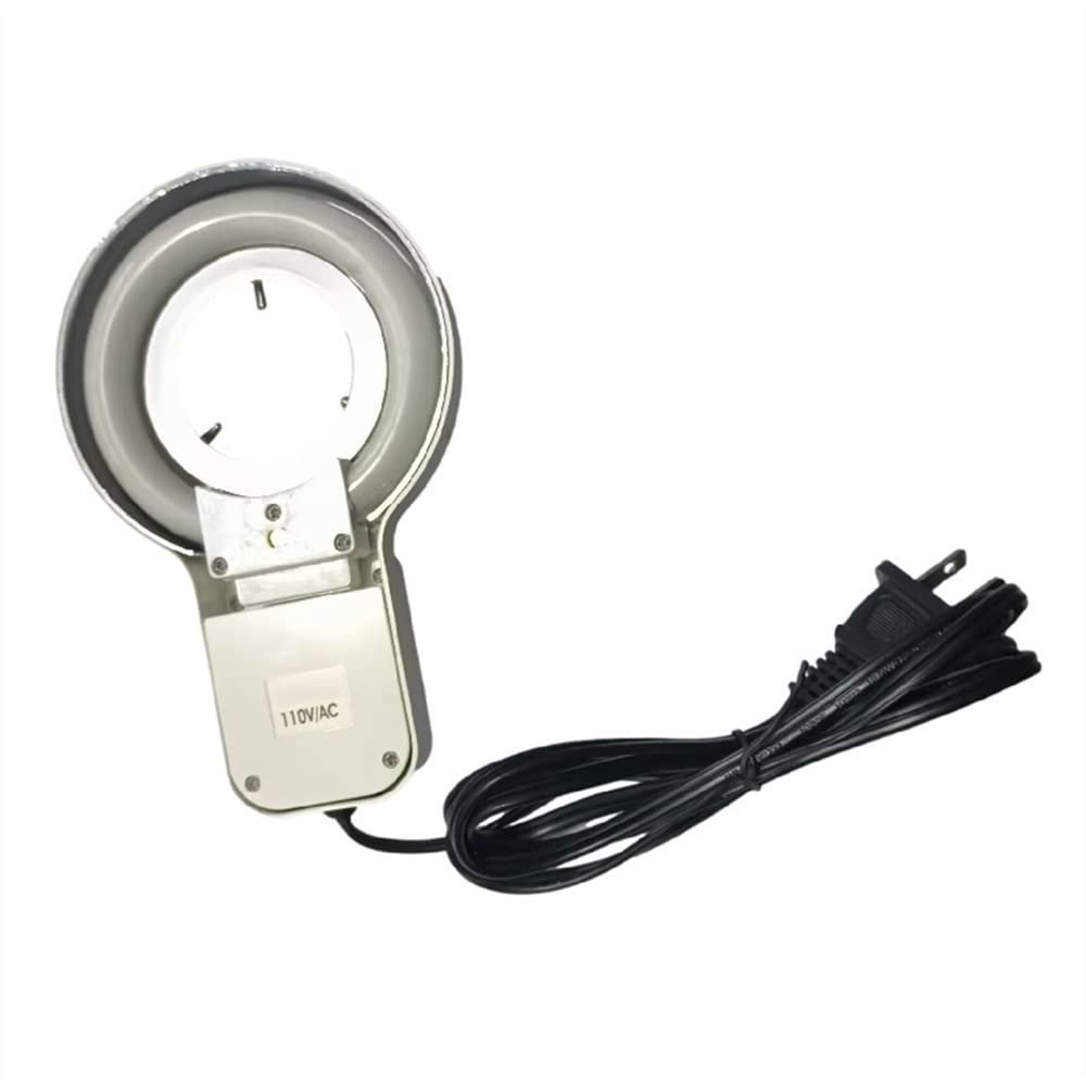 Joebo Microscope Kit LED Microscope Light 8W Ring Fluorescent Illuminatior White Bulb Objective Illumination for Stereo Microscopio 110v Microscope Lens Adapters