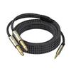 3.5mm Stereo Cable, Audio Cord, 16FT, 1/8 TRS to Dual 1/4 TS Mono, Y Splitter Stereo Cord Adapter Compatible with iPhone, PC, CD, Speaker, Home StereoSystem view 1