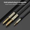 3.5mm Stereo Cable, Audio Cord, 16FT, 1/8 TRS to Dual 1/4 TS Mono, Y Splitter Stereo Cord Adapter Compatible with iPhone, PC, CD, Speaker, Home StereoSystem view 3
