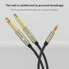 3.5mm Stereo Cable, Audio Cord, 16FT, 1/8 TRS to Dual 1/4 TS Mono, Y Splitter Stereo Cord Adapter Compatible with iPhone, PC, CD, Speaker, Home StereoSystem view 4