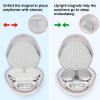 BOVKE Hard Carrying Case with Sleep Mode for Apple AirPods Max Wireless Over-Ear Headphones, AirPods Max Protective Portable Storage Bag with Mesh Pocket for Headphone Accessories, White Rosegold view 3