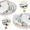 BOVKE Hard Carrying Case with Sleep Mode for Apple AirPods Max Wireless Over-Ear Headphones, AirPods Max Protective Portable Storage Bag with Mesh Pocket for Headphone Accessories, White Rosegold view 4