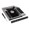 ThtRht Optical Drive to Hard Drive Caddy Bracket 2nd HDD SSD Enclosure Universal 9.5mm SATA Port Case Adapter Converter Tray for DELL SFF HP Laptop Internal DVD CD RAM ROM Player view 2