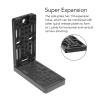 Camera Cheese Plate, Aluminum Lightweight Camera Easy Plate, with 1/4 3/8 Thread Hole Cold Shoe Mount, Versatile Expansion Ports, for Landscape and Portrait view 2