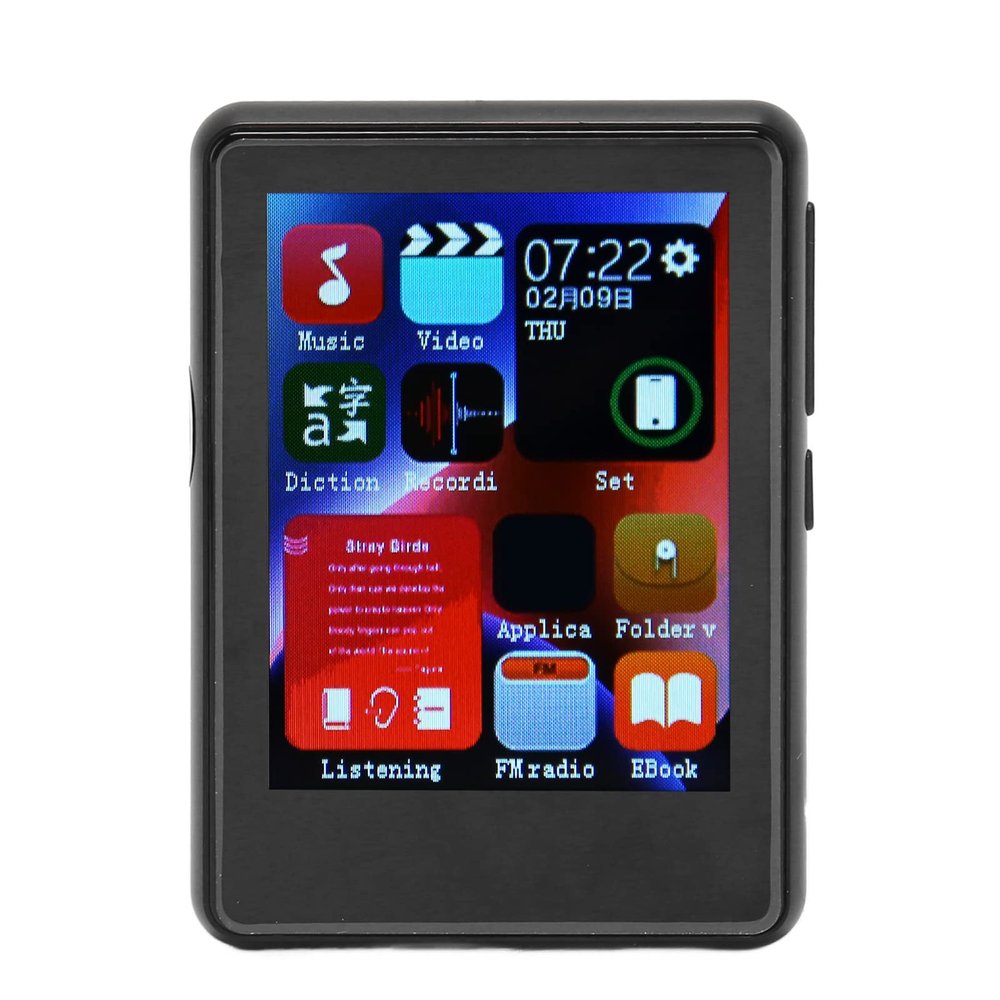 MP3 Player, 2.4 Inch Full , 5.0 HD Noise Reduction Portable MP3 Music Player for Music Lovers, Support FM Radio (Black)