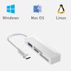Micro SD Card Reader, USB 3.0, Supports Android & iOS Devices and Windows, Three Card Slot Supports SD, TF, MSUSB,Cards,White (USB C) view 2