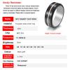 hecere Waterproof Tungsten Steel NFC Forum Type 2 215 496 Bytes Chip Universal for Mobile Phone All-Round Sensing Technology Wearable Smart RingBlack Gold Tungsten NFC ring-17mm view 4