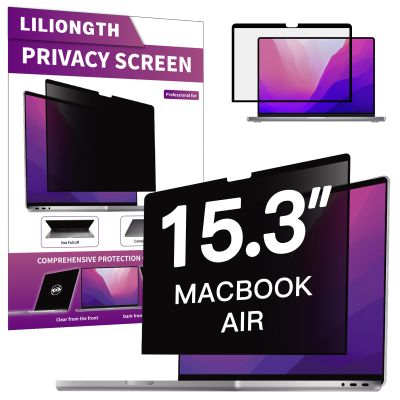 Privacy Screen Compatible with MacBook Air 15 Inch (2023, 2024, M2, M3), Laptop Privacy Filter Shield and Anti-Blue Light Protector (Model: A2941, A3114)