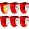 Qualirey 6 Pcs Solar Alarm Motion Detector with Sound Outdoor Motion Sensor 129db Barking Dog Strobe Light Gunshot Sound Alarm Detector Noise Maker Warning Lamp for Home Villa Yard Farm view 1