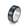 hecere Waterproof Tungsten Steel NFC Forum Type 2 215 496 Bytes Chip Universal for Mobile Phone All-Round Sensing Technology Wearable Smart RingBlack Blue Tungsten NFC ring-19mm view 1