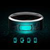 hecere Waterproof Tungsten Steel NFC Forum Type 2 215 496 Bytes Chip Universal for Mobile Phone All-Round Sensing Technology Wearable Smart RingBlack Blue Tungsten NFC ring-19mm view 3