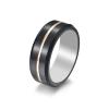 hecere Waterproof Tungsten Steel NFC Forum Type 2 215 496 Bytes Chip Universal for Mobile Phone All-Round Sensing Technology Wearable Smart RingBlack Gold Tungsten NFC ring-20mm view 1