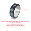 hecere Waterproof Tungsten Steel NFC Forum Type 2 215 496 Bytes Chip Universal for Mobile Phone All-Round Sensing Technology Wearable Smart RingBlack Blue Tungsten NFC ring-17mm view 3
