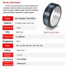 hecere Waterproof Tungsten Steel NFC Forum Type 2 215 496 Bytes Chip Universal for Mobile Phone All-Round Sensing Technology Wearable Smart RingBlack Blue Tungsten NFC ring-17mm view 4