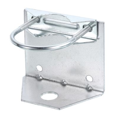 uxcell Pole Mount Bracket L-Shape Bracket with U-Bolt to Wall Hardware Accessories Antenna Pole Mount for Outside Home Antenna