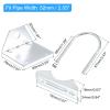 uxcell Pole Mount Bracket L-Shape Bracket with U-Bolt to Wall Hardware Accessories Antenna Pole Mount for Outside Home Antenna view 2
