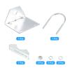 uxcell Pole Mount Bracket L-Shape Bracket with U-Bolt to Wall Hardware Accessories Antenna Pole Mount for Outside Home Antenna view 3