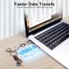 16GB USB 2.0 Flash Drive, BorlterClamp Memory Stick Retro Metal Love Heart Key Shaped Thumb Drive with Keychain for Wedding/Gift Birthday/Graduation Gift view 3