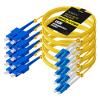 Foboiu 5 Pack OS2 Singlemode LC SC Fiber Patch Cable 3m, SC to LC SMF Fiber Optical Cables Duplex Jumper Patch Cords UPC/UPC, 9/125um, LZSH, 1G/10GB Yellow Jumper Cord 3 Meter(10ft) view 1