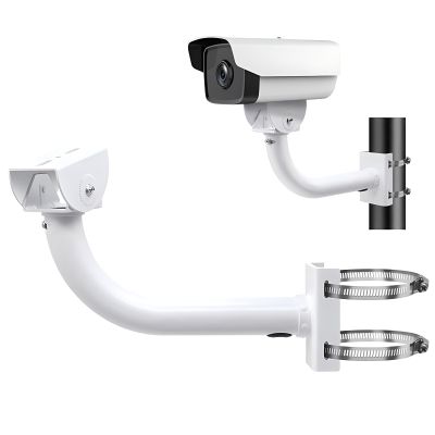 UQISOVI Universal Pole Mounting Bracket with 2 Loops, Aluminum Alloy Vertical Pole Mount Adapter for CCTV Security Camera, Bullet Camera Indoor Outdoor Pole Column Holding Bracket (Length 23.6inch)