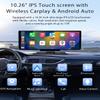 CHOVE Wireless Apple Carplay Screen for Car, 10.26" Apple Car Play & Android Auto Screen,Touchscreen with Backup Camera,Dash cam,Support GPS,Siri/Google,Bluetooth,AUX,Mirror Link,Fit Most Vehicles view 2