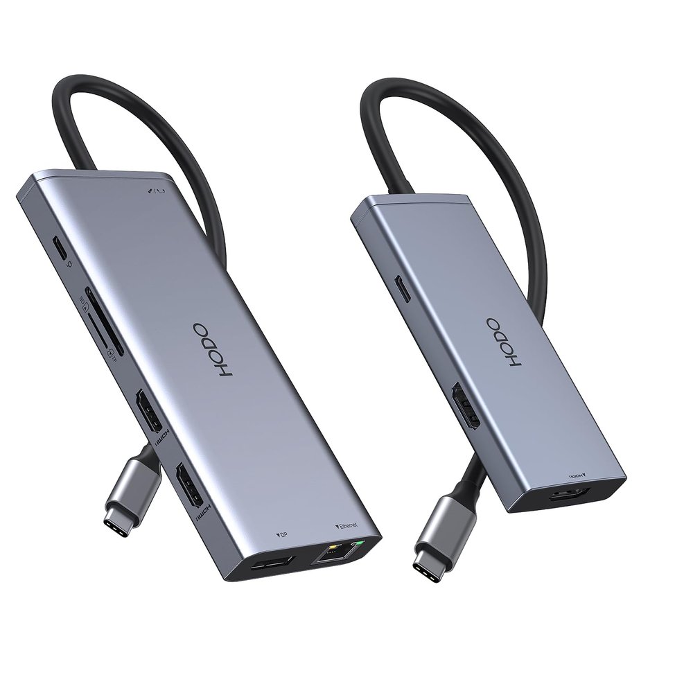 13-in-1 USB C Docking Station+6-in-1 Docking Station Dual Monitor for Laptop