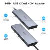 13-in-1 USB C Docking Station+6-in-1 Docking Station Dual Monitor for Laptop view 4
