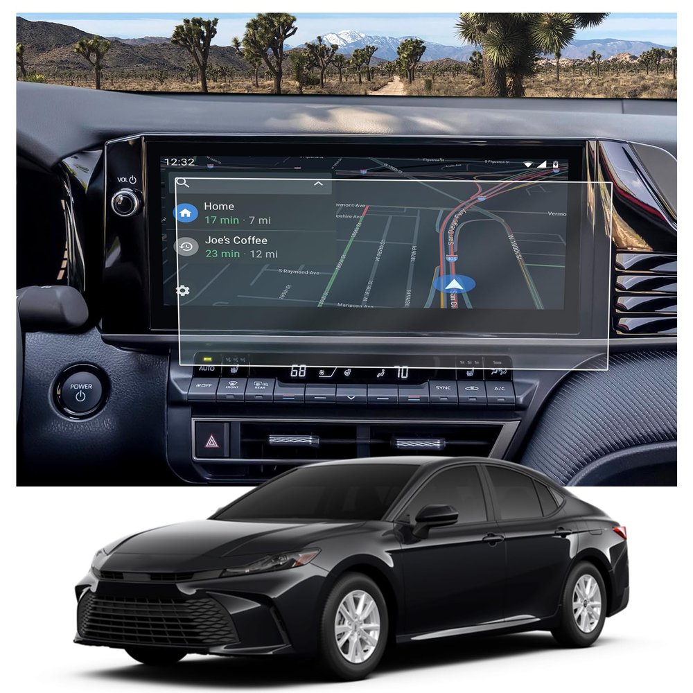 CDEFG 2Pcs for 2025 2026 Toyota Camry 12.3 Screen Protector for 2025 Toyota Camry XSE XLE Accessories 12.3" Touchscreen Nano Screen Cover, HD Clear
