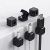 6 Pack Magnetic Cable Clips Cord Holder, Under Desk Cable Management, AORUICN Adhesive Wire Holder Keeper Organizer for Home Office Desk Phone Car Wall Desktop Nightstand view 1