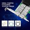 100Gb Network Card with Intel E810-CAM2 Chip,Dual-QSFP28 Ports PCI Express Ethernet Nic Adapter Support Windows Server/Linux/VMware,Compare to 1ntel E810-CQDA2 view 2