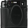 BMAOLLONGB X100V Case, Handmade Genuine Real Leather Metal Bottom Half Camera Case Bag Cover for Fujifilm X100V With Hand Strap (Black) view 1